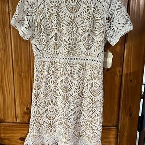 Elegant White Lace Dress